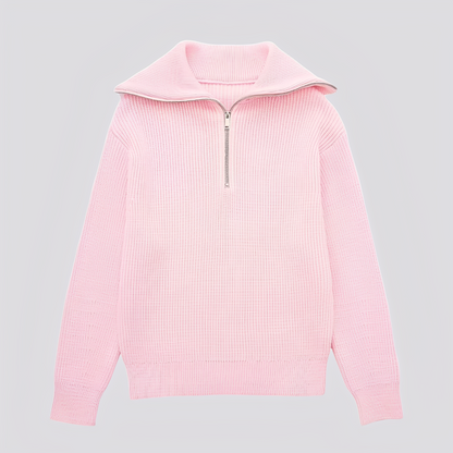 Christine - Tyylikäs raidallinen vetoketjullinen villapaita naisille