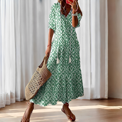 Alica - Rento V-kauluksinen vapaa-ajan mekko naisille