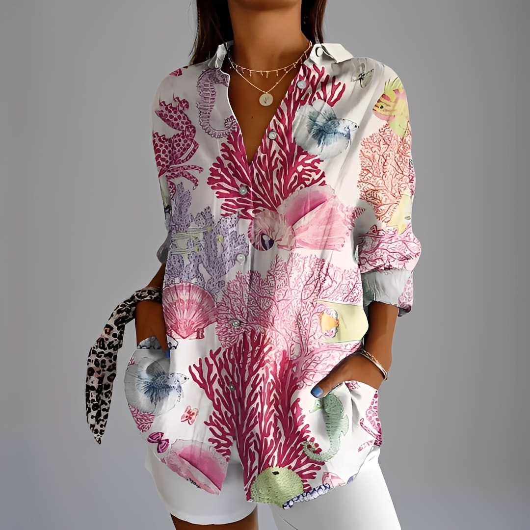 Annick - Elegantti pitkähihainen naisten pusero