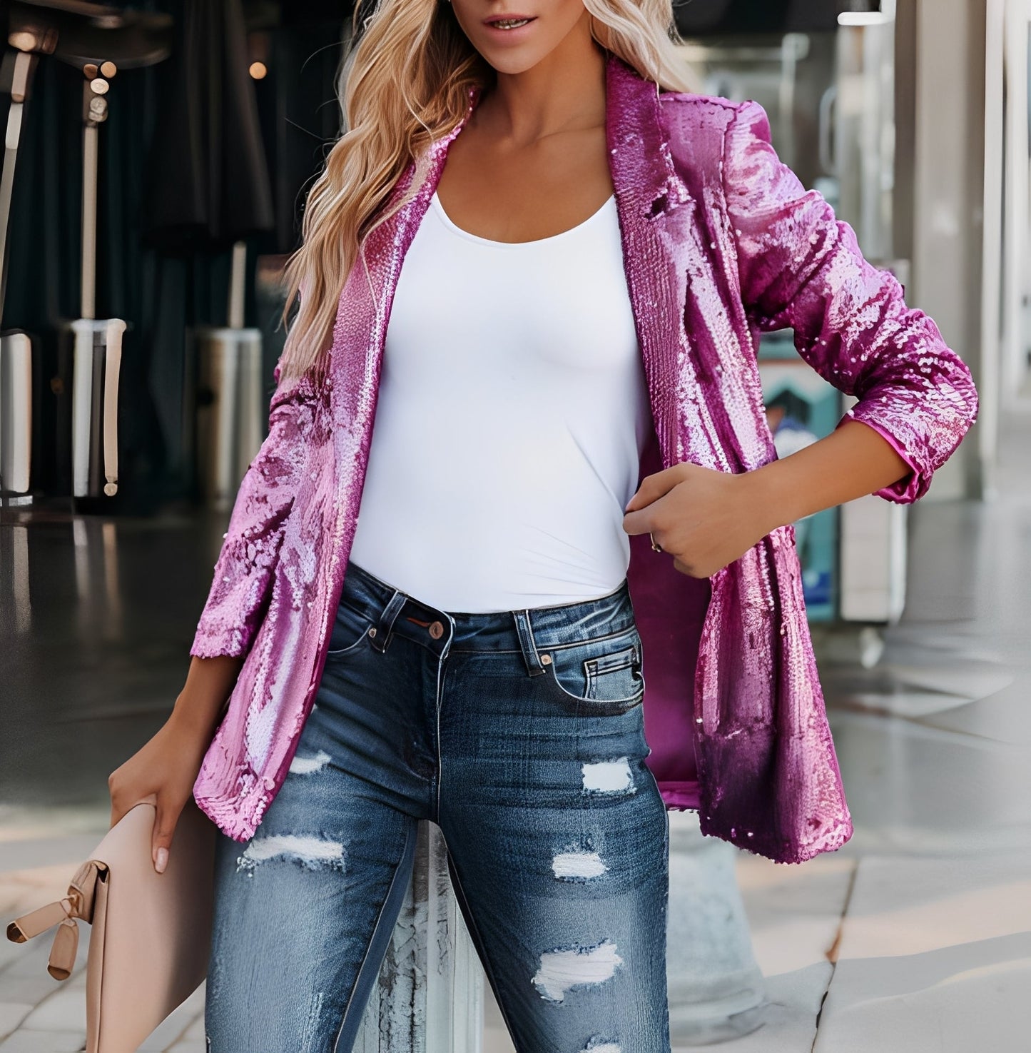 Abigaëlle - Bleiseri käänteillä ja paljeteilla naisille