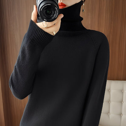 Kaycee - Muotikas villapaita poolokauluksella naisille