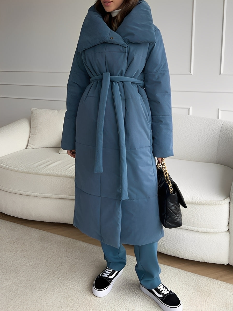 Adaline - Pitkä, lämmin, topattu takki naisille