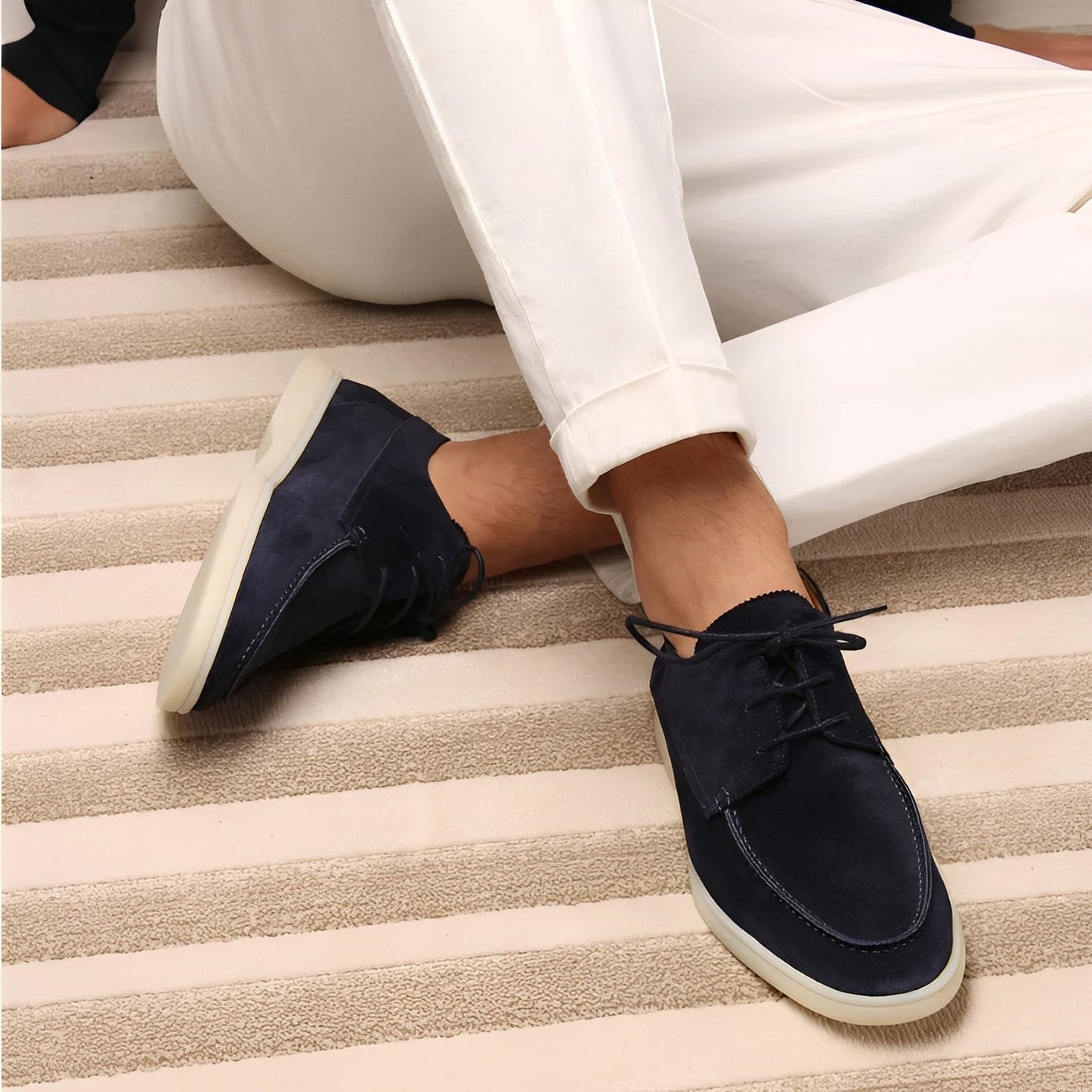 Andrew - Rentoja matalia mokkasiineja mokkanahasta miehille