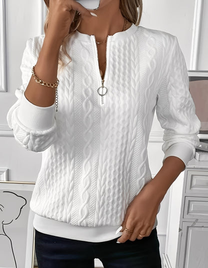 Davida - Tyylikäs, pehmeä tikattu pusero naisille