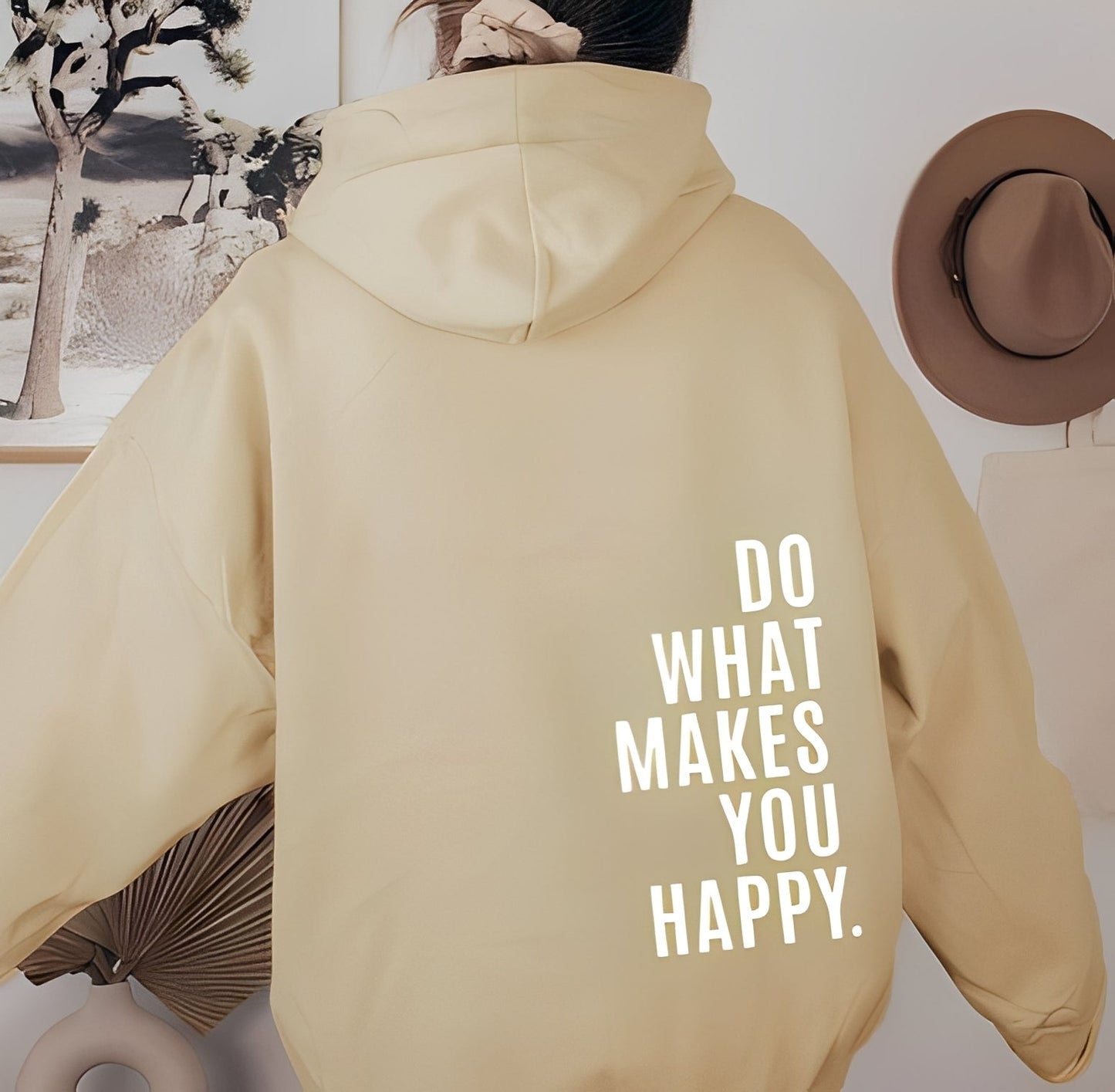 Adrienne - Tyylikäs huppari tekstillä naisille