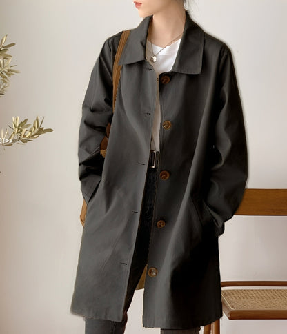 Rachael - Rento yksirivinen trenssi naisille