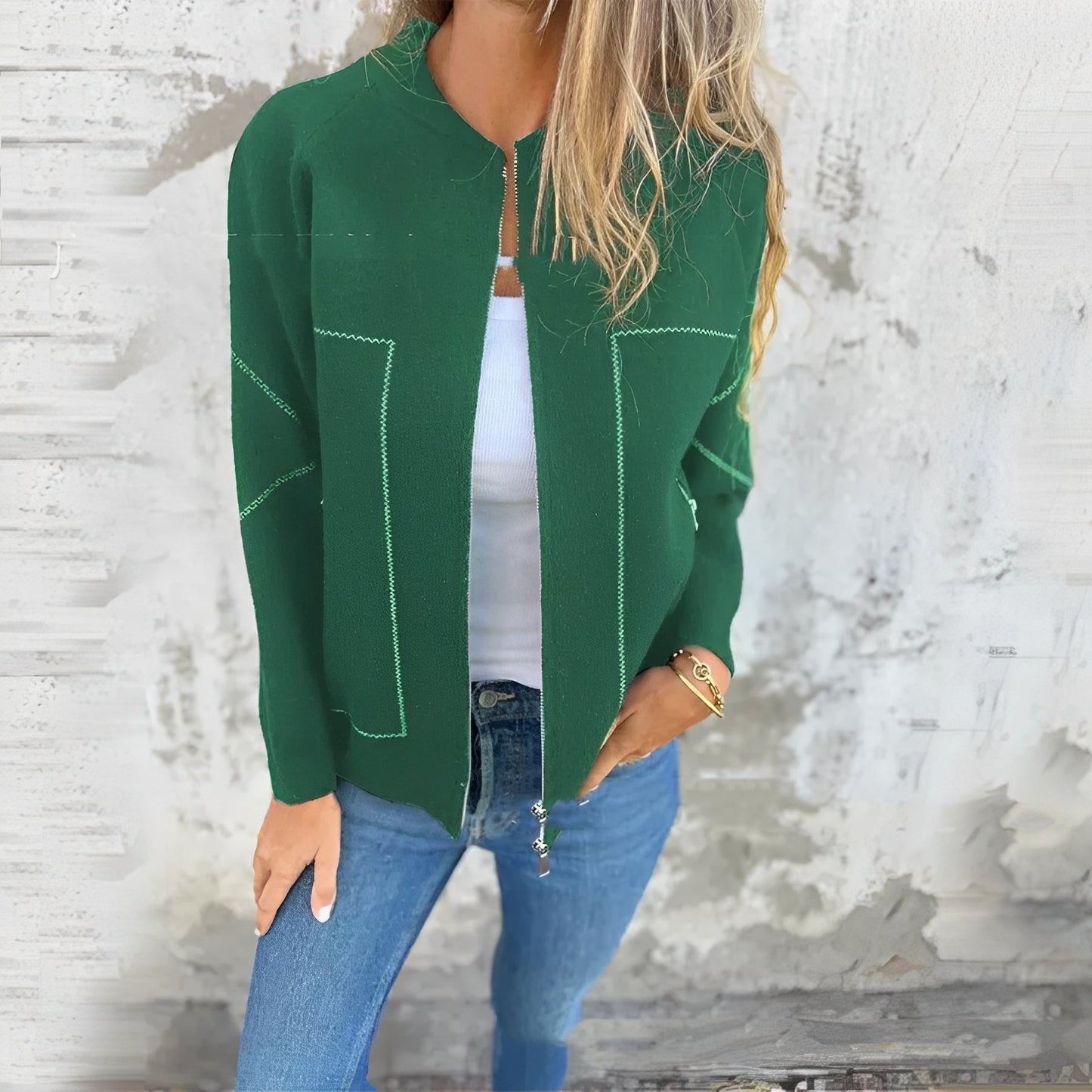 Chelsea - Tyylikäs takki vetoketjulla naisille