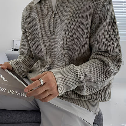 Jeffrey - Tyylikäs, vapaasti neulottu villapaita miehille