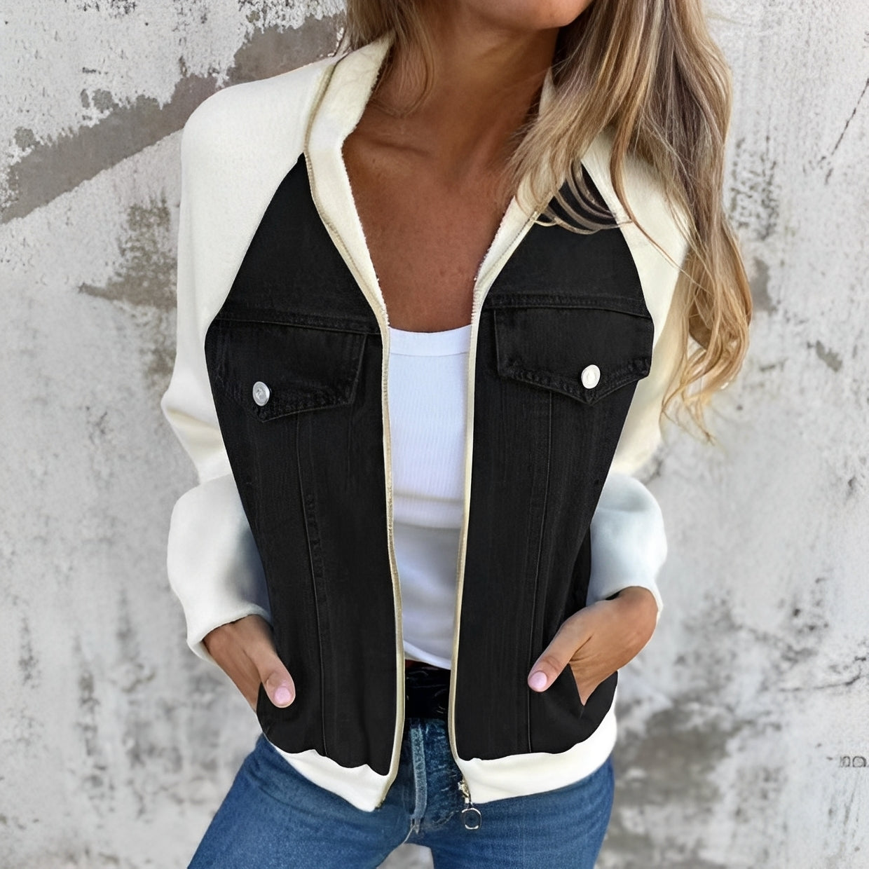 Libby - Rento farkkutakki raglanhihoilla naisille