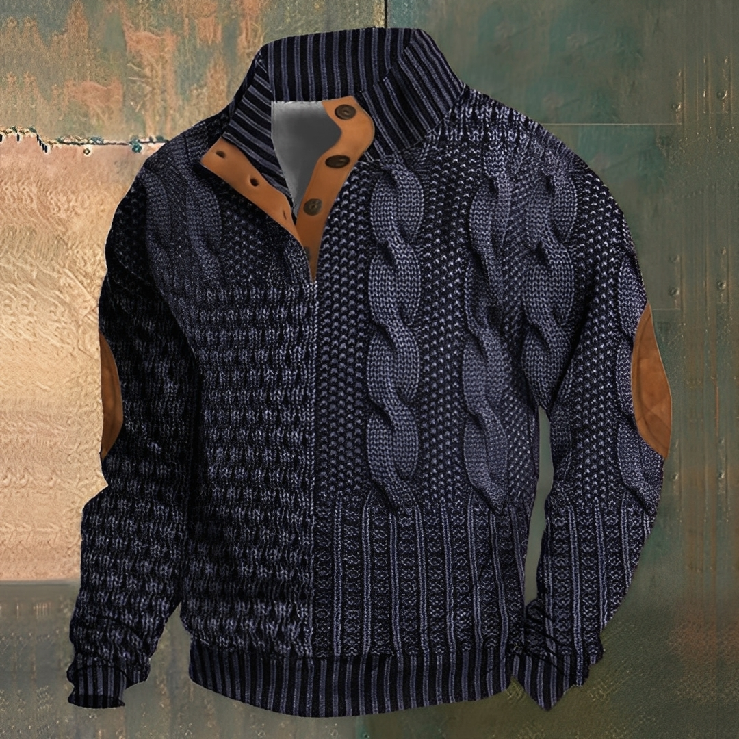 Nazaire - Miesten 3D-painettu kuviollinen villapaita