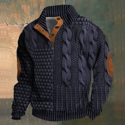 Nazaire - Miesten 3D-painettu kuviollinen villapaita