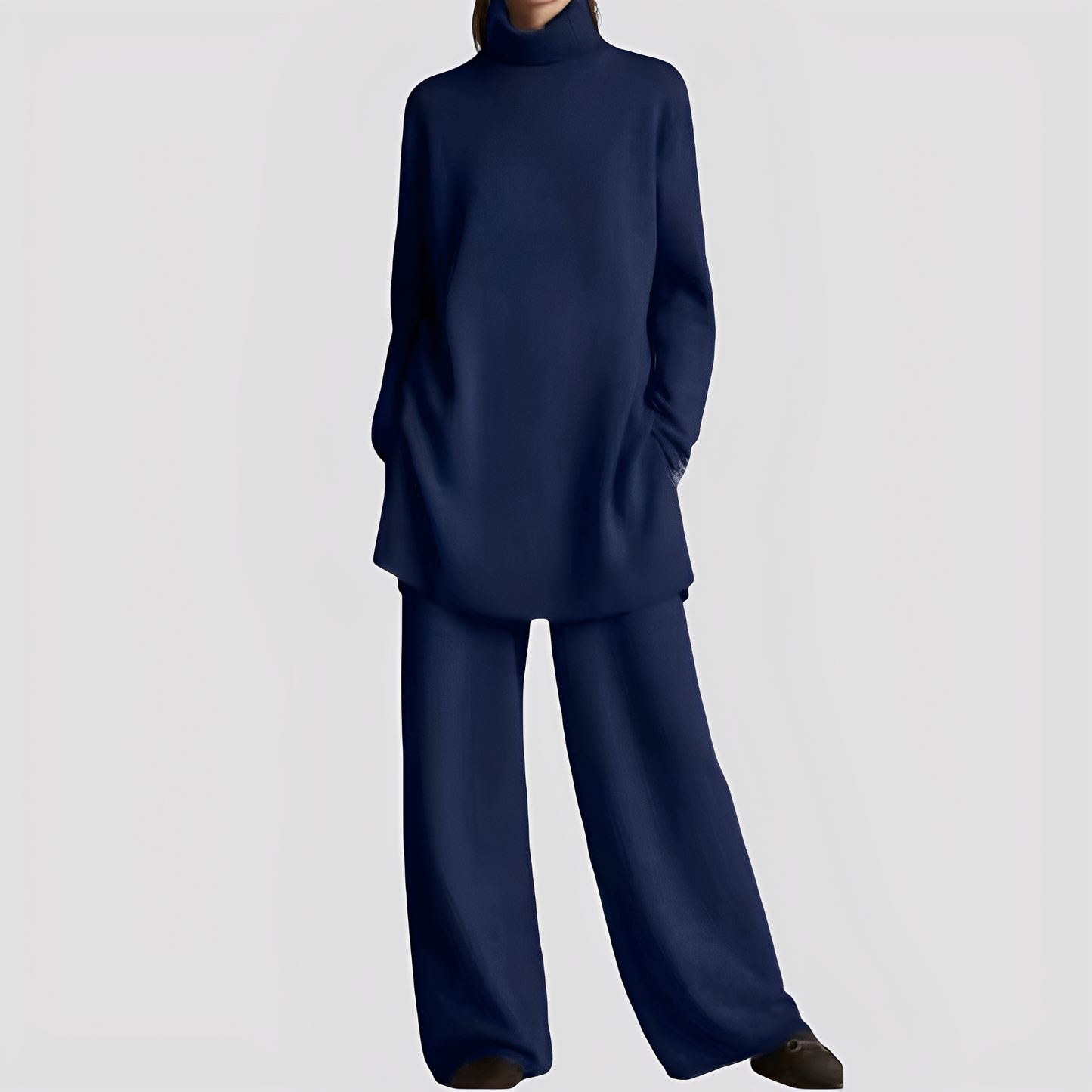 Jessica - Tyylikäs oleskeluasu korkealla kauluksella naisille