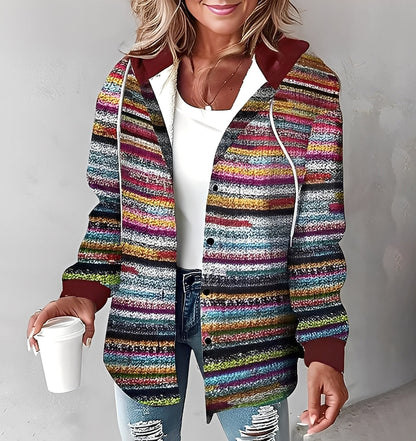 Éliette - Naisten talvinen ruudullinen hupparitakki