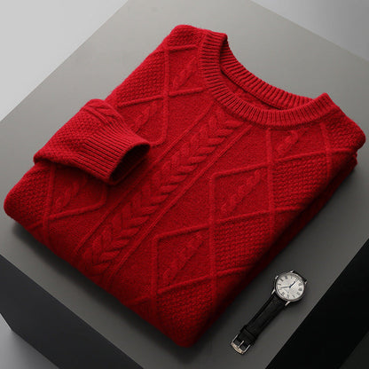 Denzel - Tyylikäs, pehmeä villapaita miehille hienostuneella twistillä