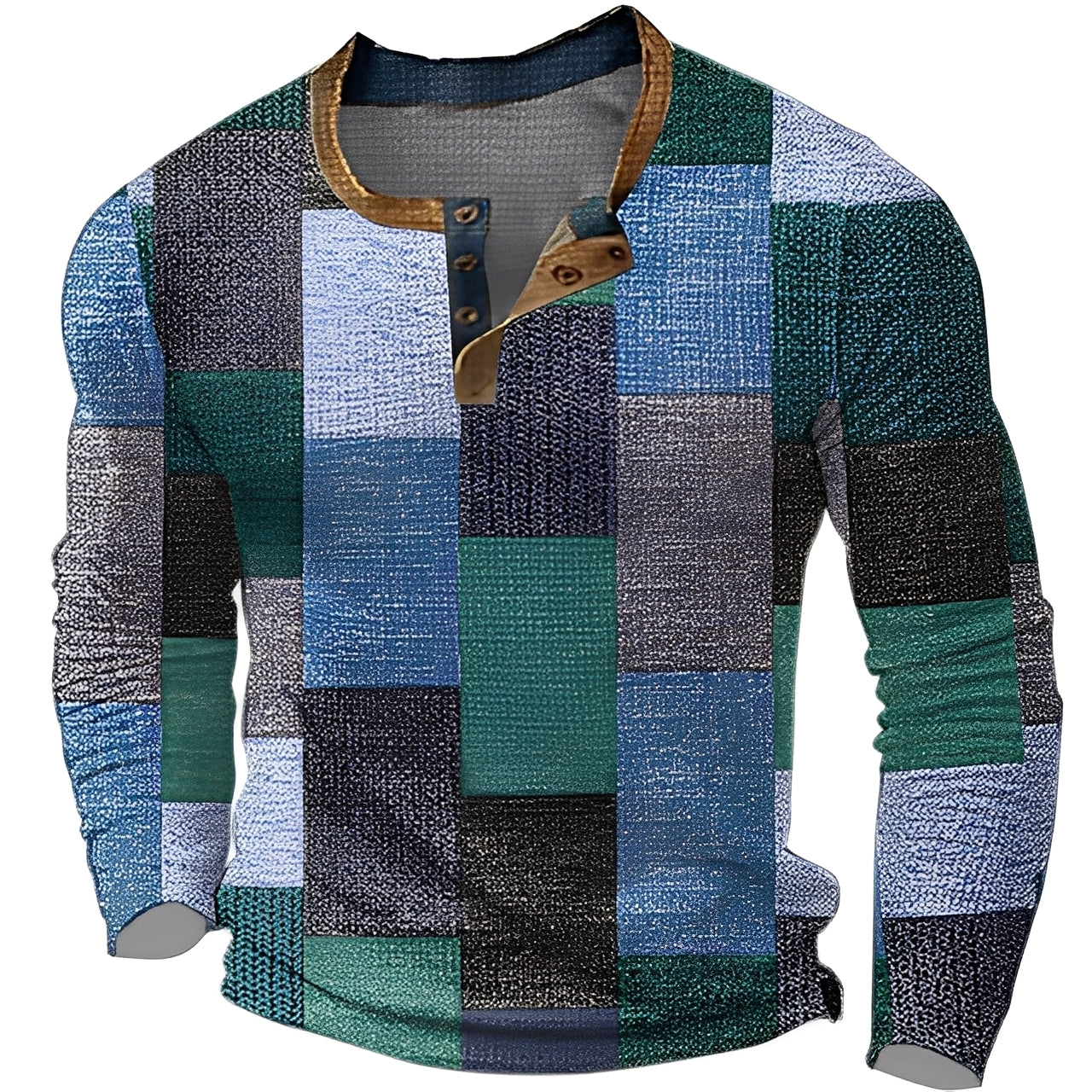 Brennan - Rento painettu pitkähihainen paita miehille