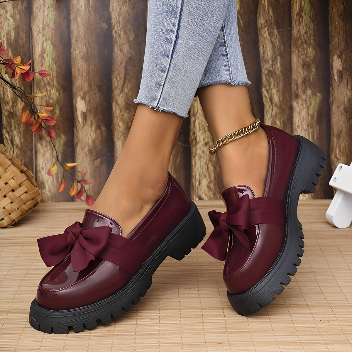 Eliza - Tyylikkäät plateau-nahkakengät paksulla pohjalla naisille