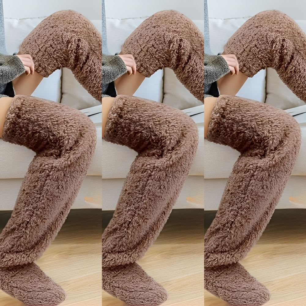 Camellia - Lämpimät, polvenylittävät talvisukat naisille