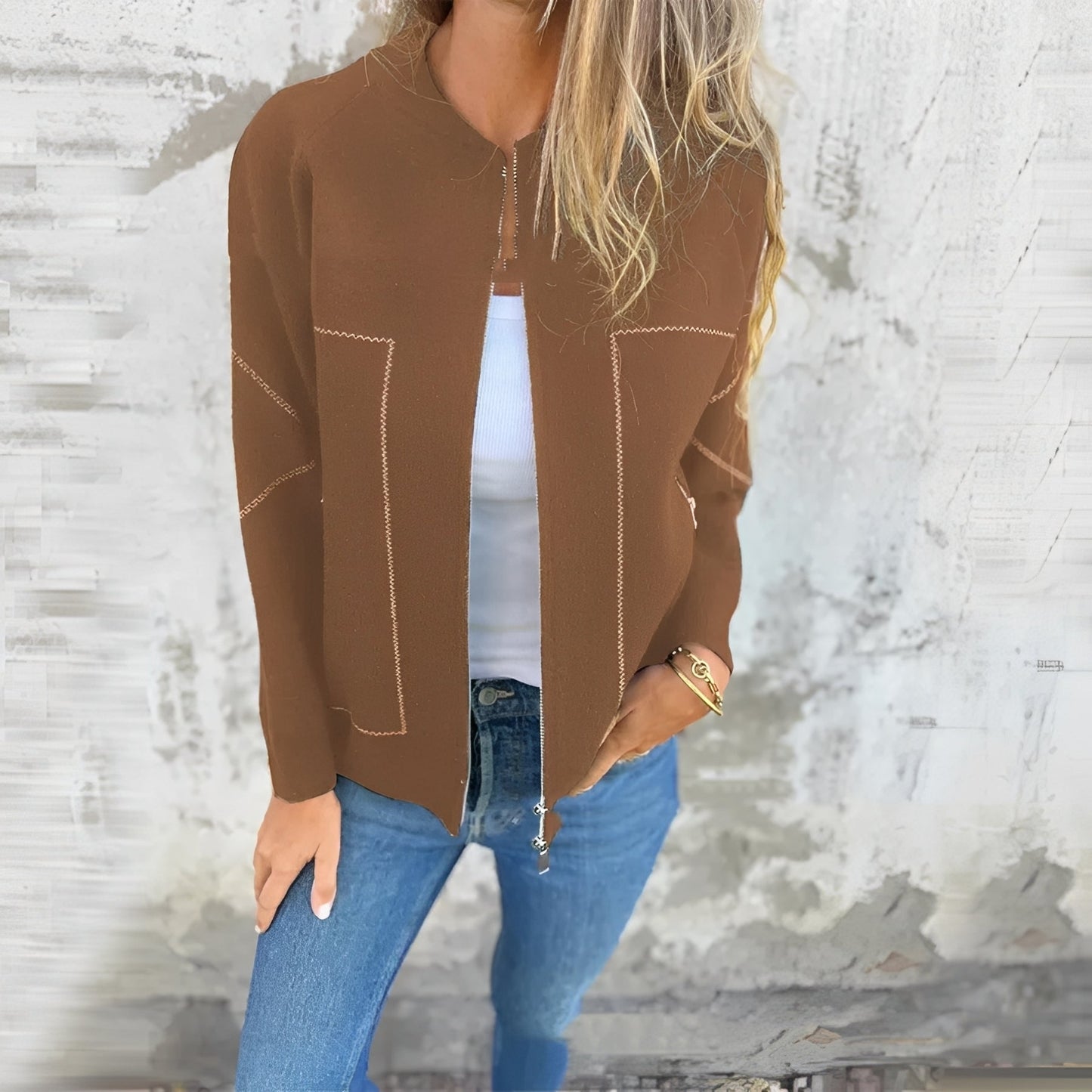 Chelsea - Tyylikäs takki vetoketjulla naisille