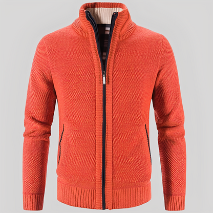 Kelvin - Yksinkertainen vetoketjullinen neuletakki miehille