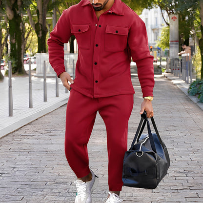 Kent - Rento slim-fit-setti paita ja housut miehille