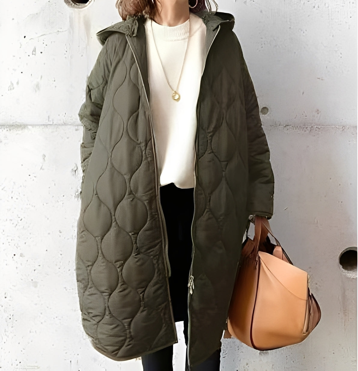 Krystine - Rento parka-takki hupulla naisille