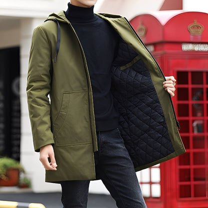 Lucas - Rento, paksu, vedenpitävä takki hupulla miehille