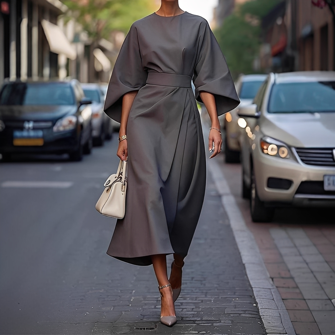 Lauriane - Tyylikäs mekko naisten lyhtyhihoilla