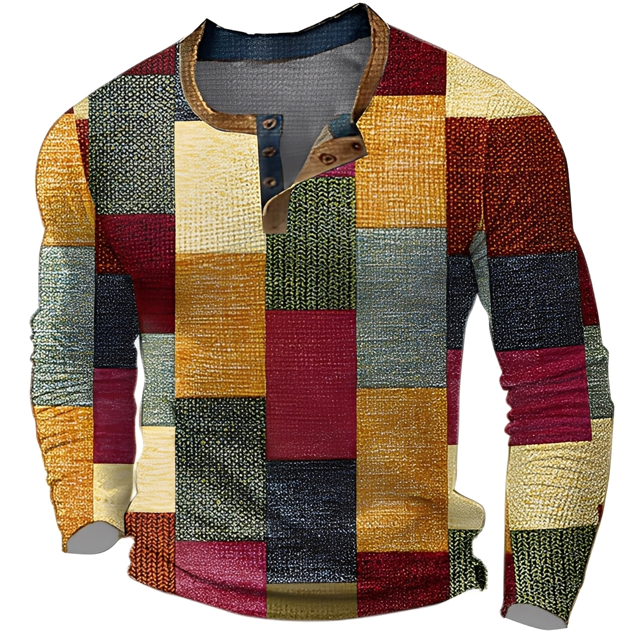 Brennan - Rento painettu pitkähihainen paita miehille