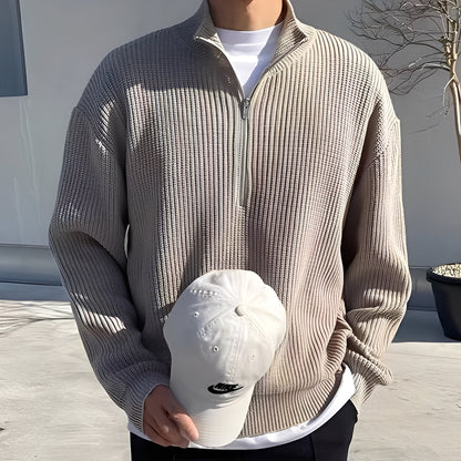 Jeffrey - Tyylikäs, vapaasti neulottu villapaita miehille