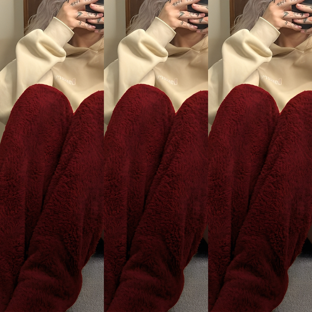 Camellia - Lämpimät, polvenylittävät talvisukat naisille