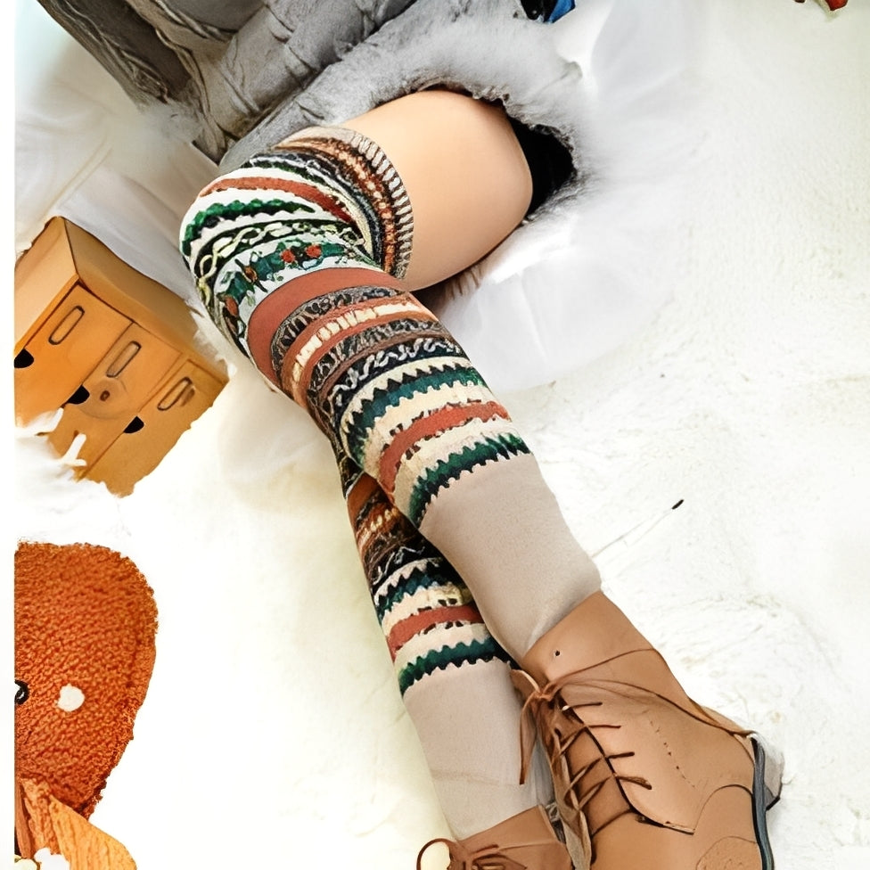 Suzanna - Tyylikkäät, lämpimät, paksut puuvillasukat naisille