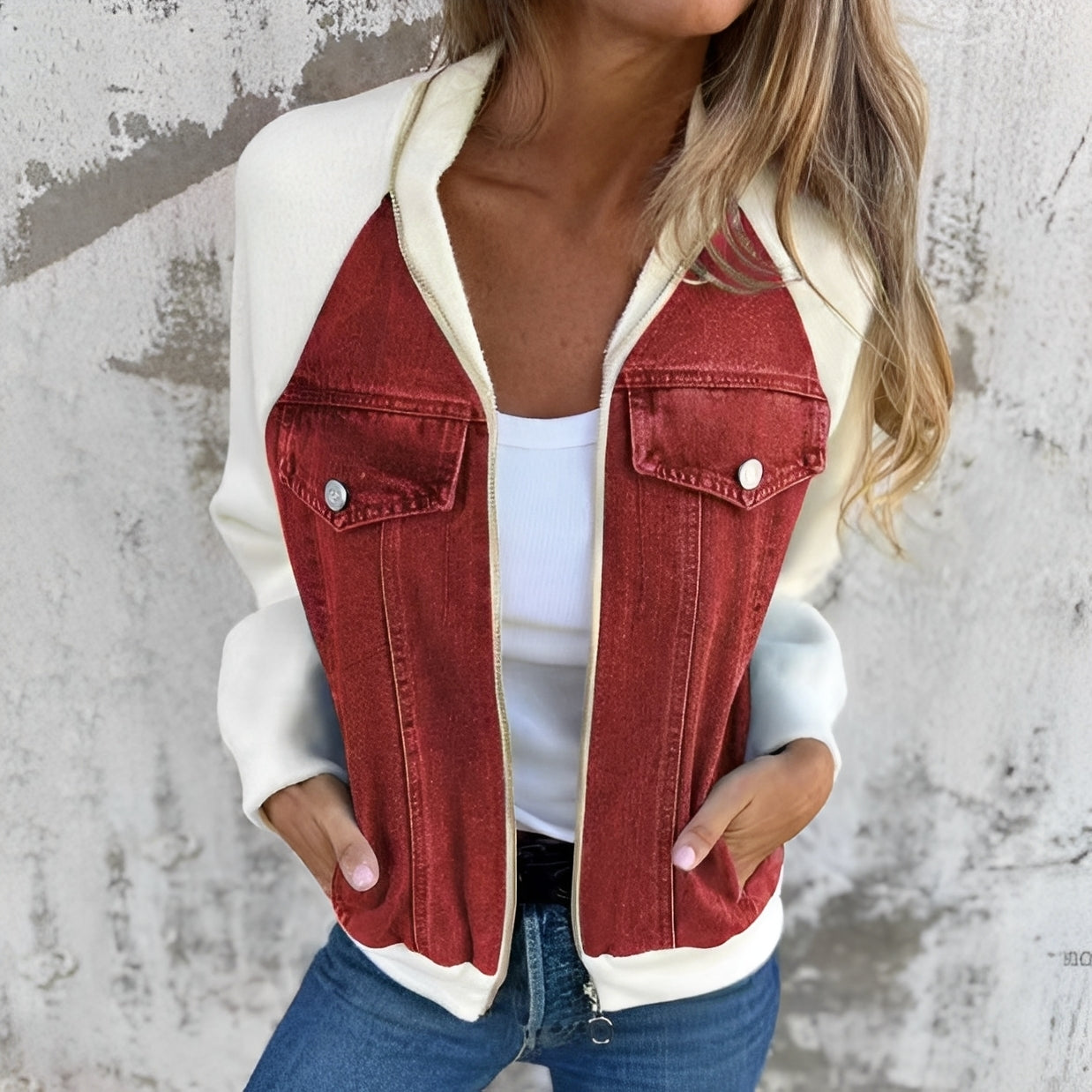 Libby - Rento farkkutakki raglanhihoilla naisille