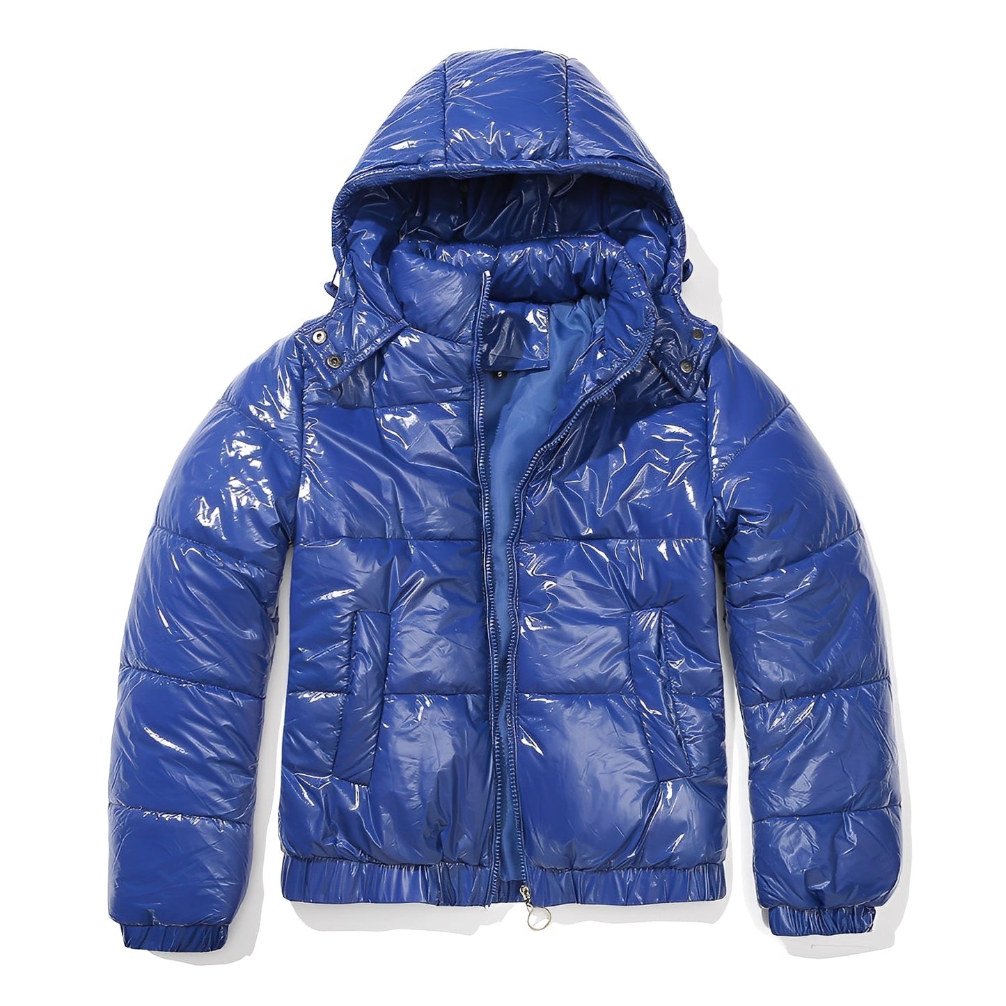 Yazmin - Tyylikäs, kiiltävä takki hupulla naisille