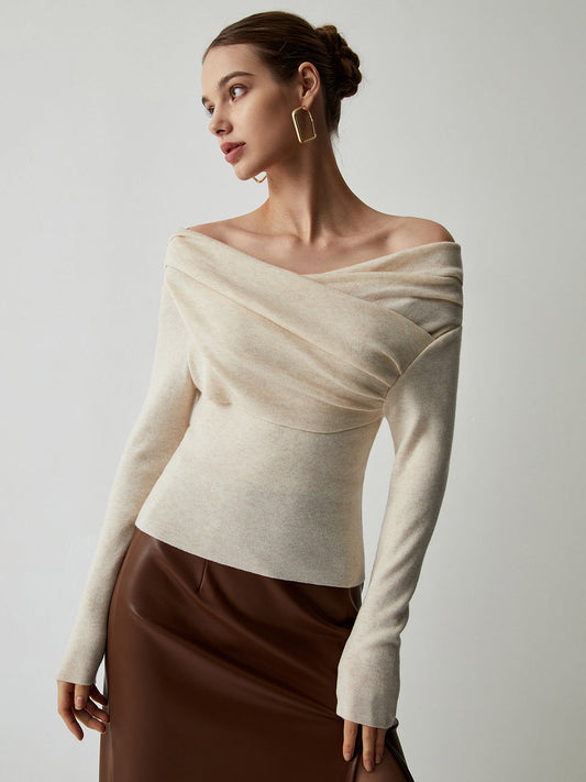 Yasmin – Olkaimeton neulepaita