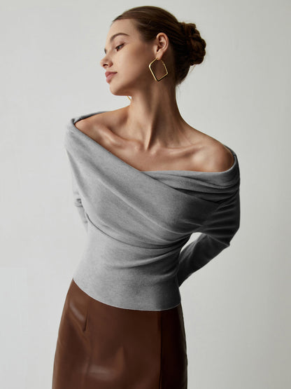 Yasmin – Olkaimeton neulepaita