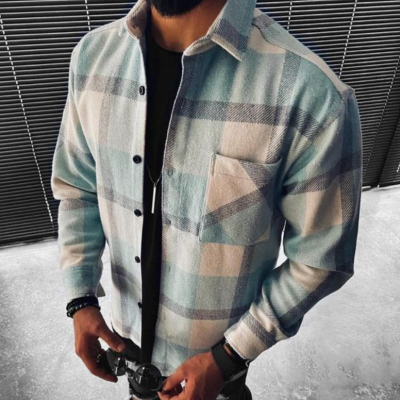 Ben – Kariutettu Overshirt rintataskulla miehille