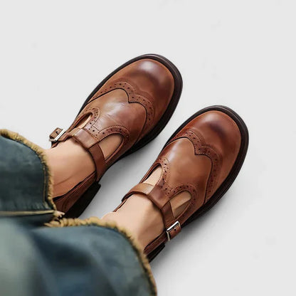 Léana - Nahkaiset naisten T-remmikengät