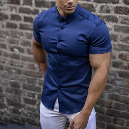 Ben – Slim Fit Lyhythihainen Paita