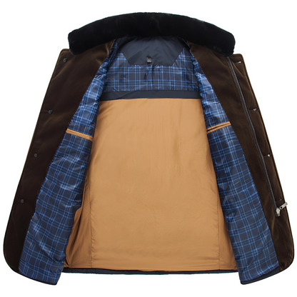 Steve - Retro-lämmittävä tikkitakki miehille