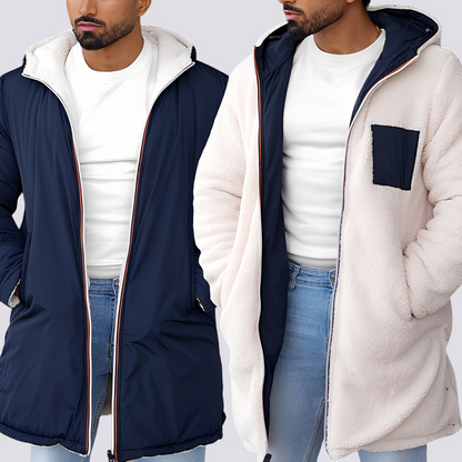 Hubert - Moderni käännettävä takki hupulla miehille