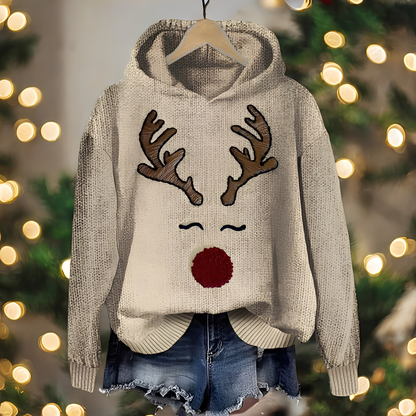 Liza - Tyylikäs painettu jouluhuppari naisille