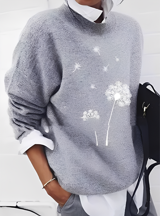 Milly - Tyylikäs, väljästi leikattu pusero painatuksella naisille