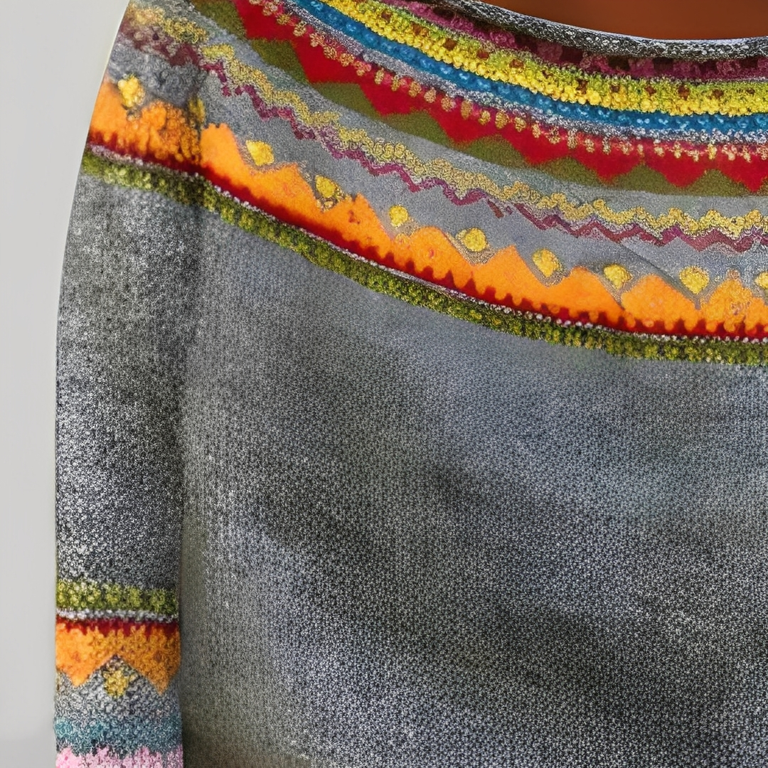 Stéphanie - Tyylikäs kuviollinen villapaita naisille