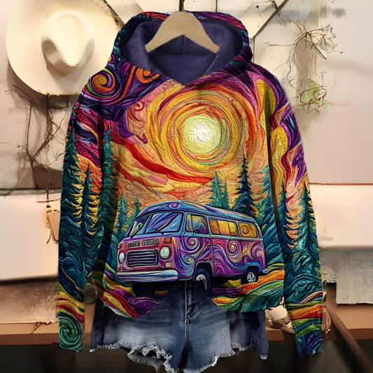 Séraphine - digitaalisesti painettu huppari naisille