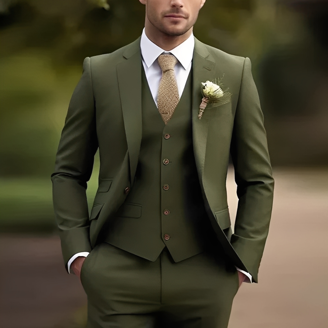 Abenner - Kolmen osan virallinen slim fit miesten puku