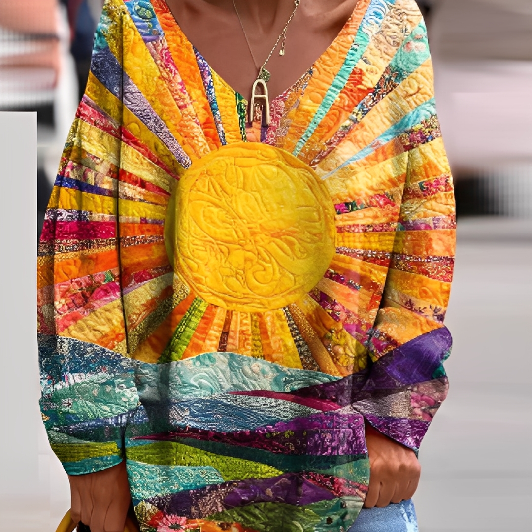 Sidonie - Värikäs pusero naisille