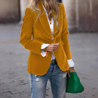 Lyliane - Rento klassinen nappitakki naisille