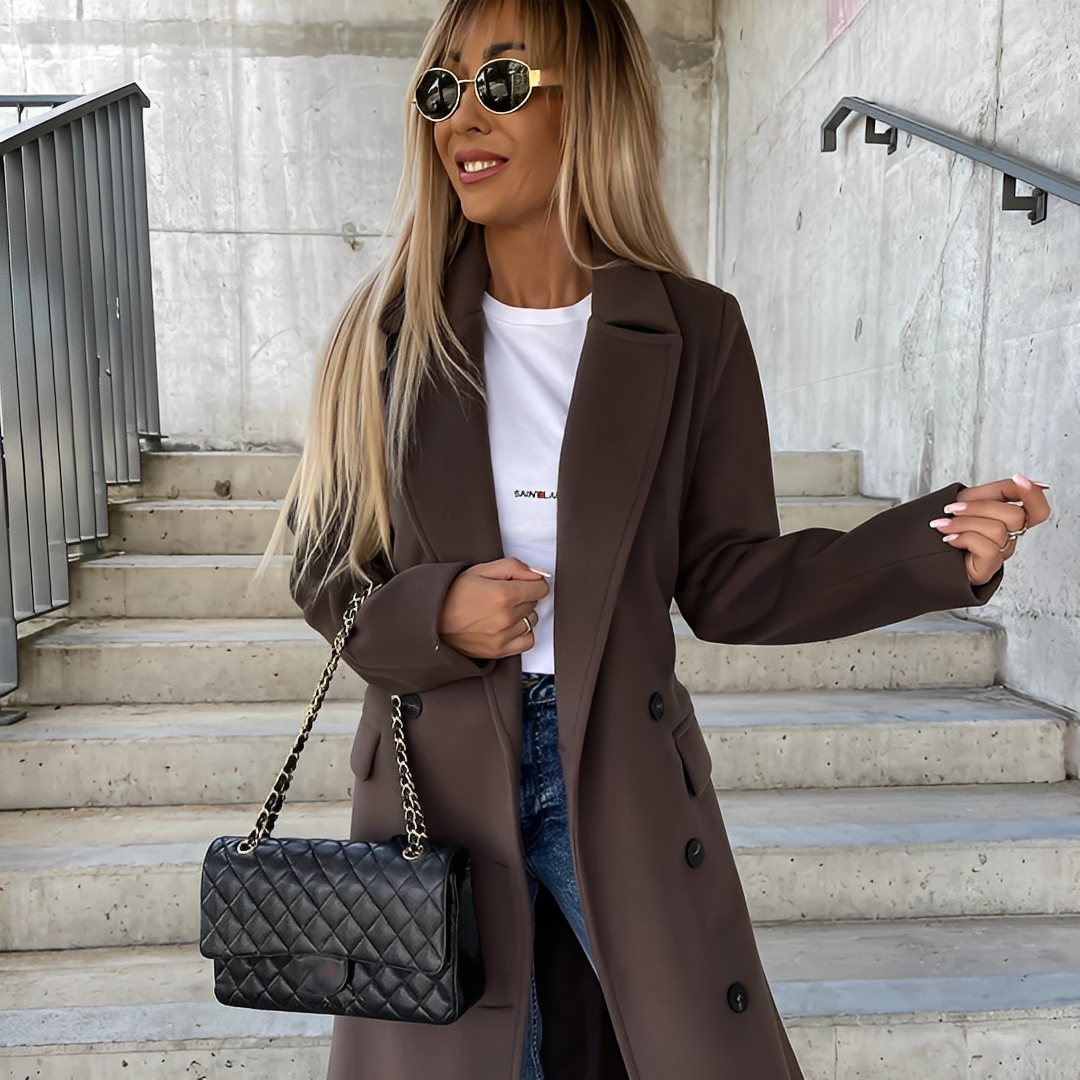 Lydie - Pitkähihainen klassinen trenssi naisille