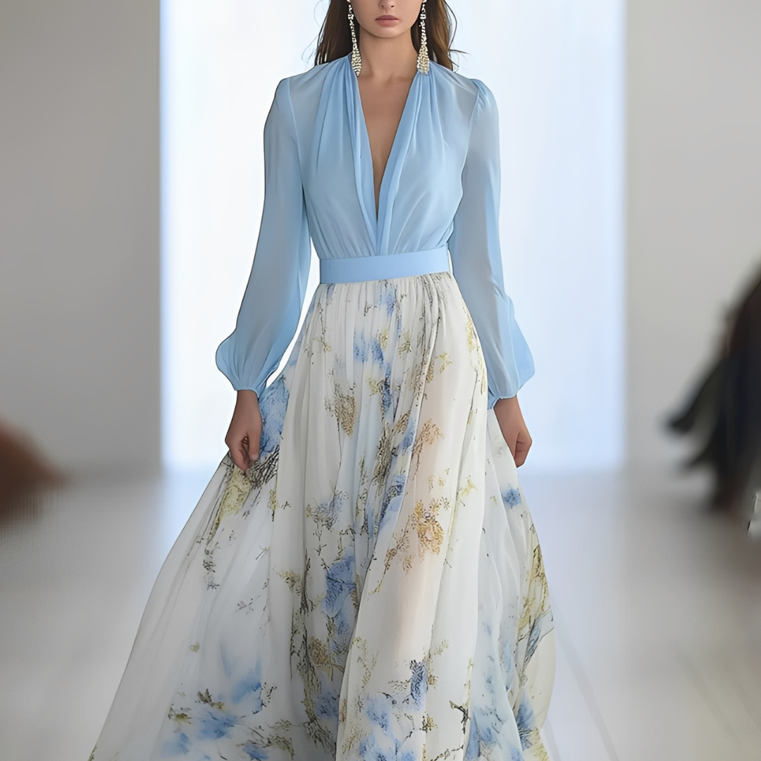 Sandrine - Hengittävä V-kaula-aukkoinen mekko naisille