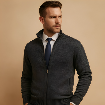 Armando - Rento vetoketjullinen villatakki miehille